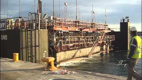 Floating caissons  Valencia Port Extension  November 2009
