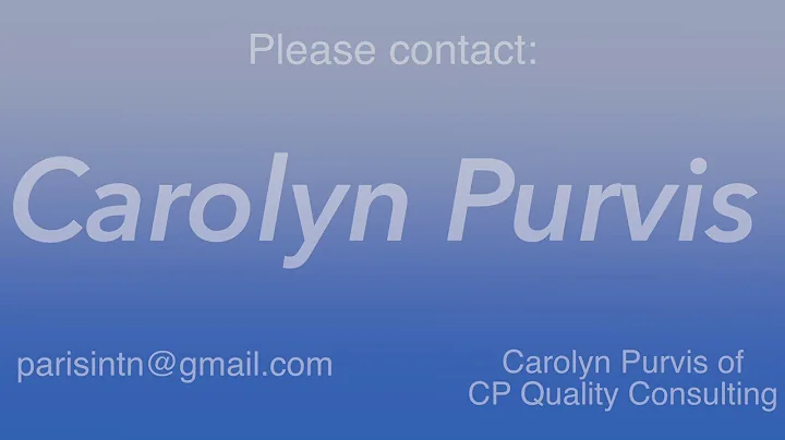 Carolyn Purvis Named Best Quality Management Syste...