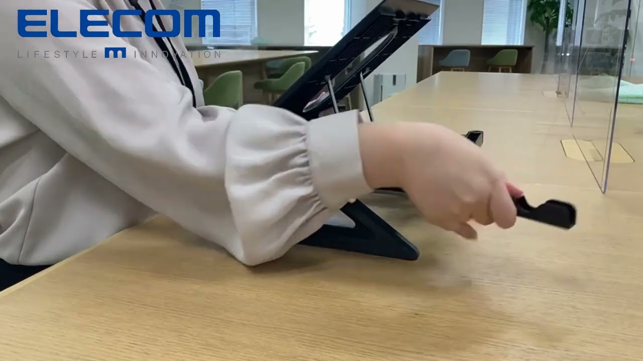 スマートオフィス】折りたたみノートPCスタンドPCA-LTSH8BK 黒 エレコム