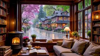 Cozy Jazz  For Work U0026 Study  Gentle Piano Jazz In Calm Spring Rain Atmosphere