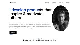 Build A Responsive Personal Portfolio Website Using HTML CSS & JavaScript | Dark/Light Mode