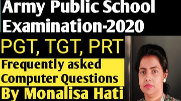 ARMY PUBLIC SCHOOL EXAM| PGT,TGT,PRT|COMPUTER SCIENCE QUESTIONS|PART1