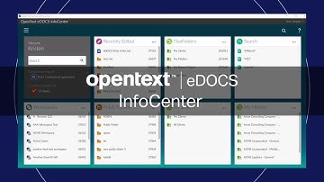 eDOCS InfoCenter New Modern Tiled Interface: A solution that works the way you do