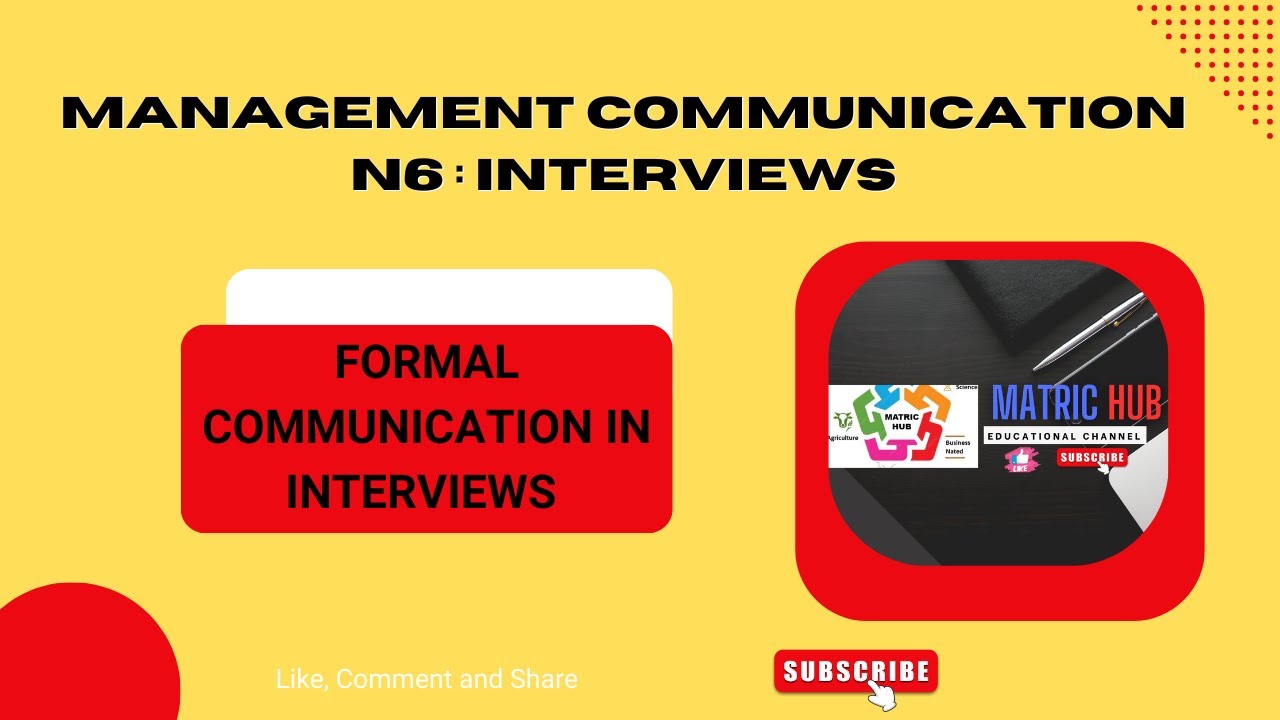 Management Communication  N6 - Interviews Part A.