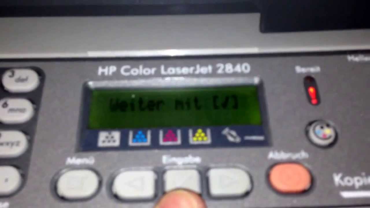 HP Color Laserjet 2840 Toner exchange und Reinigung cleaning - YouTube
