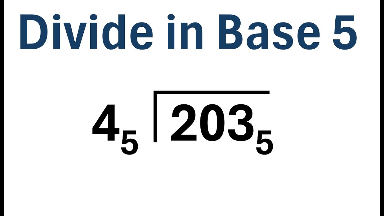 Как делить числа в системе счисления с основанием 5
