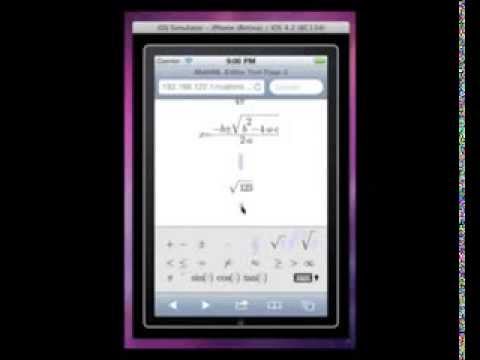 Math Expression Editor in HTML5