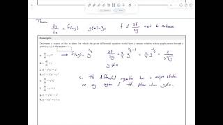 Unique Solution for IVP DE Conditions Simple Example a,b