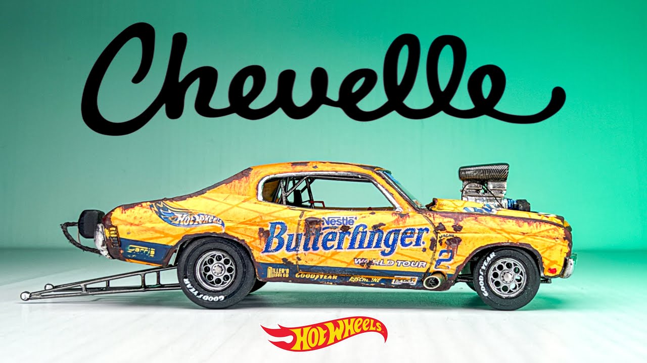 1970 Patina Chevy Chevelle Drag Rebuild HotWheels Custom