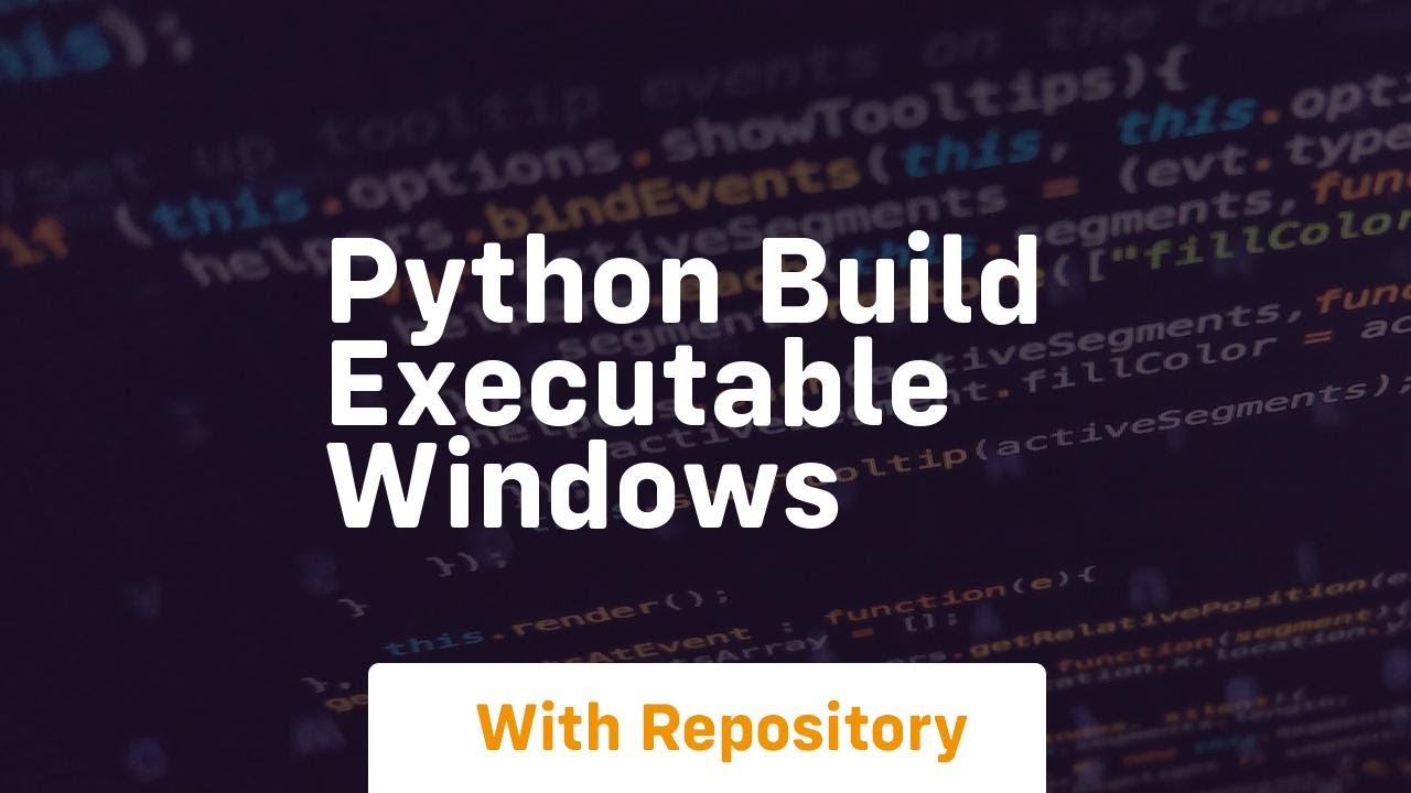 python build executable windows - YouTube