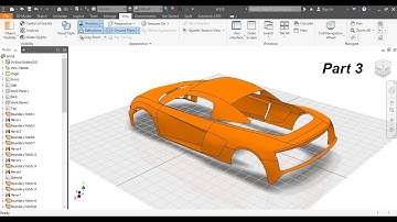 |Tutorial|3D Sketch and Surface|Audi R8|Inventor Studio|Part 3|