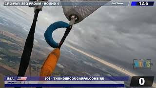Thundercougarfalconbird, Canopy Formation 2-way Sequential, 2024 USPA National Championships
