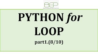 Part1 (8/10) Python For loop - Python tutorial for beginner - Python for engineering