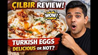 Trying Turkish Eggs-Çılbır For First Time! প্রথমবারের মত তুর্কি খাবার খেলাম