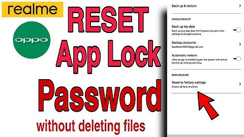 How To Reset App Lock Password if you forget In Oppo, Realme Phones