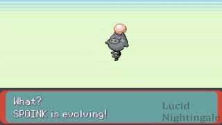 Pokemon Emerald Spoink Evolves To Grumpig