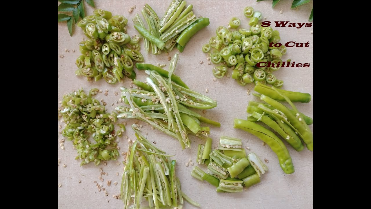 How to cut Chillies Chilli Cutting Different Ways to Chop a Chilli