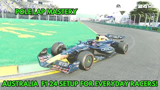 F1 24 Australia Dry setup and Pole Lap | 100 AI Difficulty Guide
