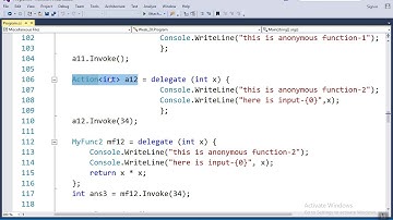 Video 2 Delegates to Anonymous Functions-Part I