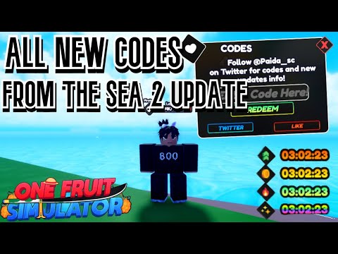 EVERY NEW CODE IN THE THIRD SEA UPDATE (One Fruit Simulator) 