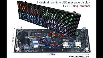 Industrial LED text message display (LMD-KIT-P3-2R6C-E) by RS232 TTL Ethernet RS485, LEDmsg protocol