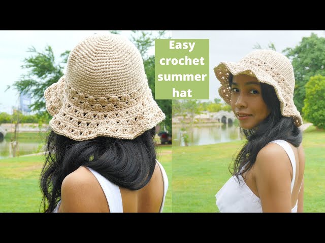 Easy crochet summer hat for beginners