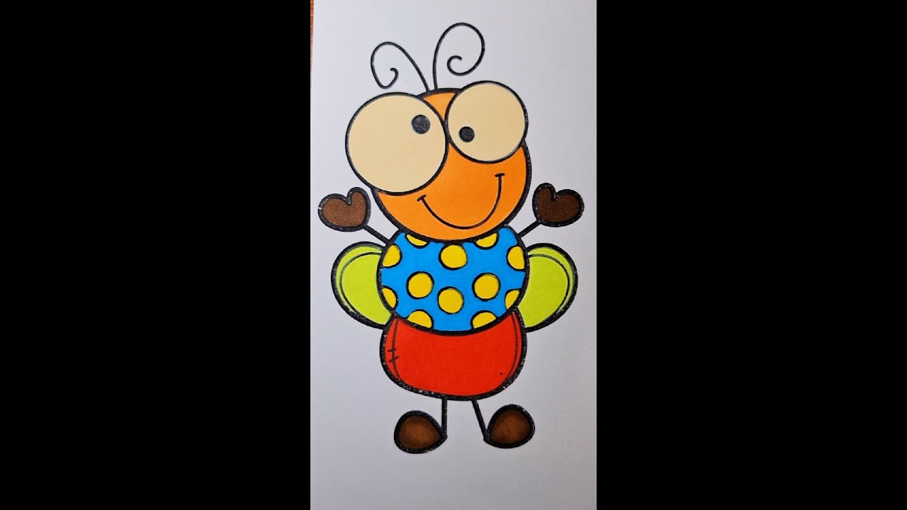 Happy Bug Coloring! Bringing a Cute Insect to Life with Acrylic Markers!