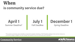 Explaining the TN Promise Community Service Requirement