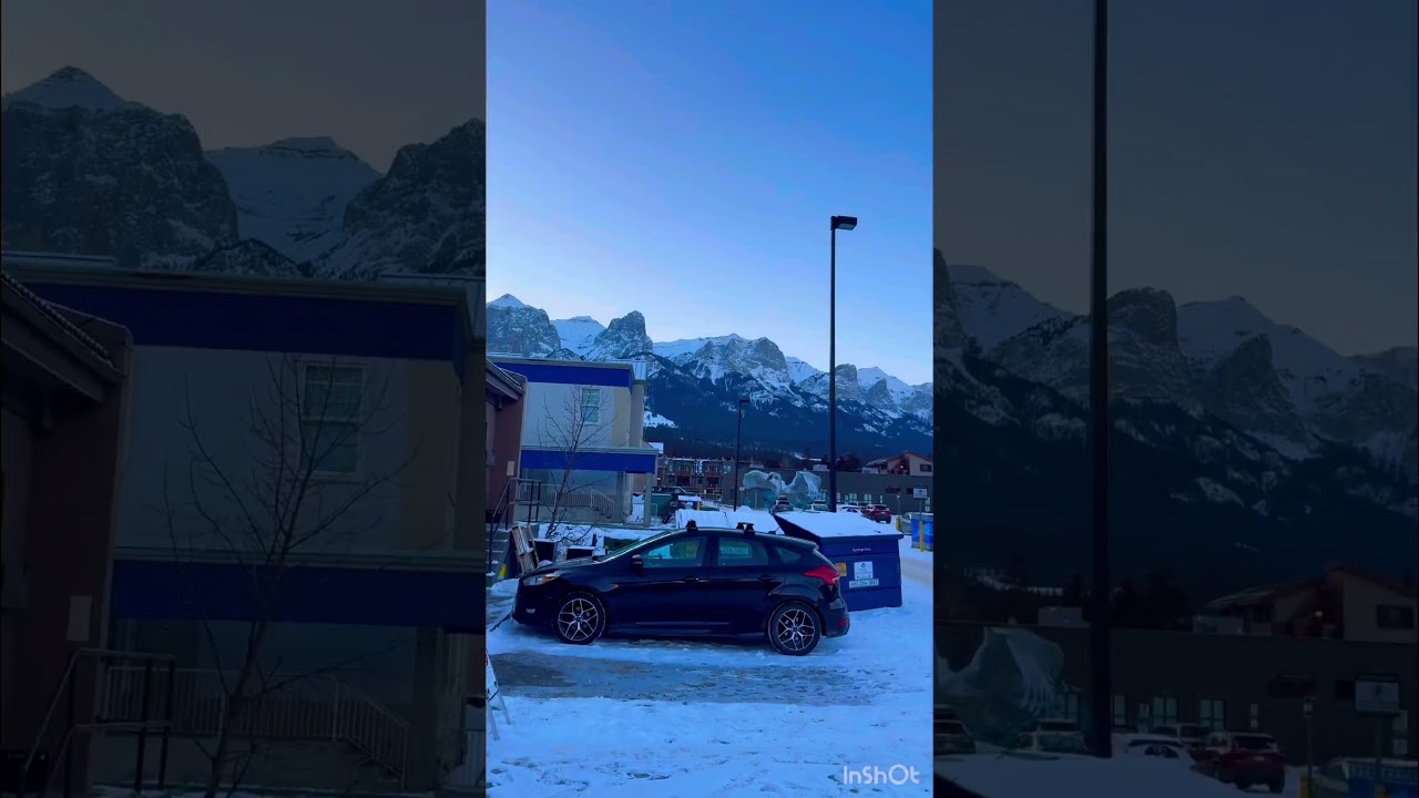 Канада. Воскресный вечер в уютном местечке среди гор г. Канмор, Альберта