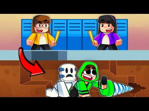 I DUG A HOLE TO ESCAPE FROM SCHOOL IN ROBLOX!