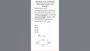 ASVAB/PiCAT Math Knowledge Practice Test Question: Perimeter and Area #acetheasvab with #grammarhero