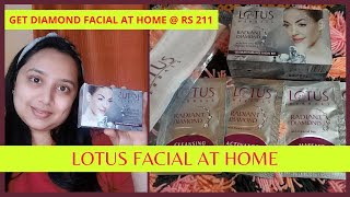 Lotus Herbal Radiant Diamond Facial Kit // Facial At Home (parlour style) #facialkit #lotusherbal