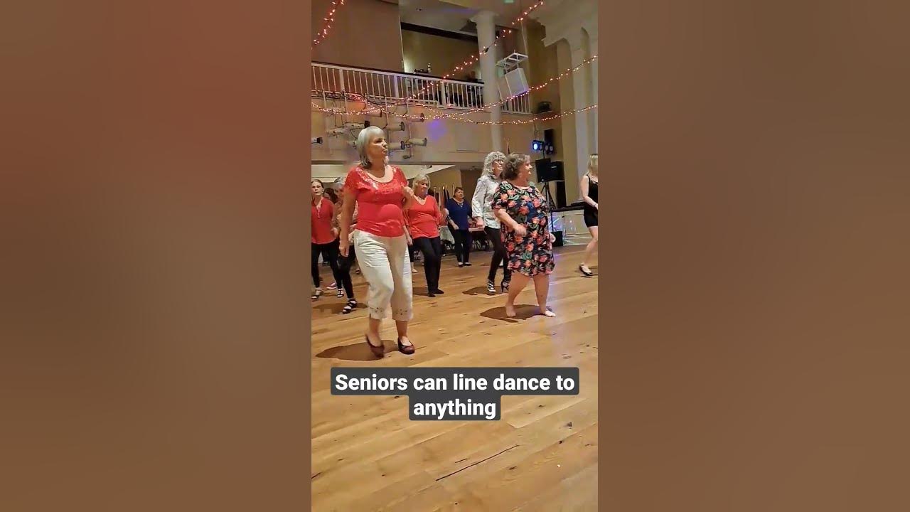 Seniors Line Dance to any song! #shorts
