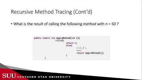 Java: Recursive Method Tracing