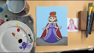How to Paint a Queen - Easy Acrylic Painting Tutorial for Beginners