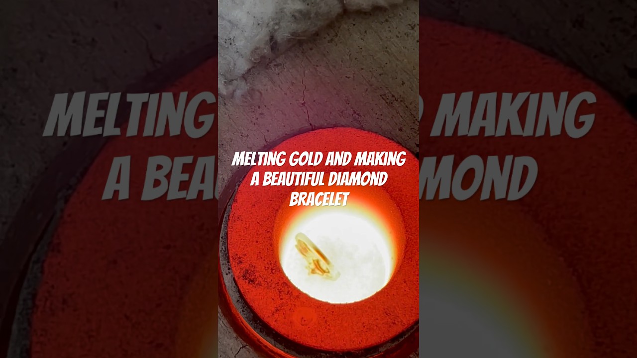 Melting Gold into a beautiful bracelet YouTube