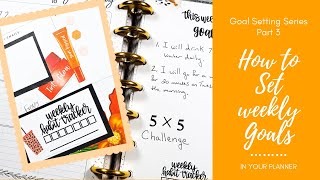 How to Set Weekly Wellness Goals In Your Planner: Goal Setting Series Part 3//3 HP Layouts