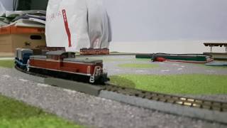 Tomix 2213 DD51 800 Diesel engine pulling Tomix and Kato freight