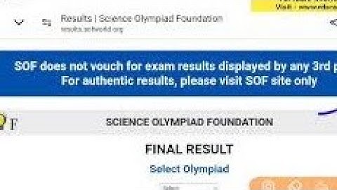 SOF IMO Result 2024-25 Release Today.?/IMO Result 2024 25 Level 1 Check Latest Update News