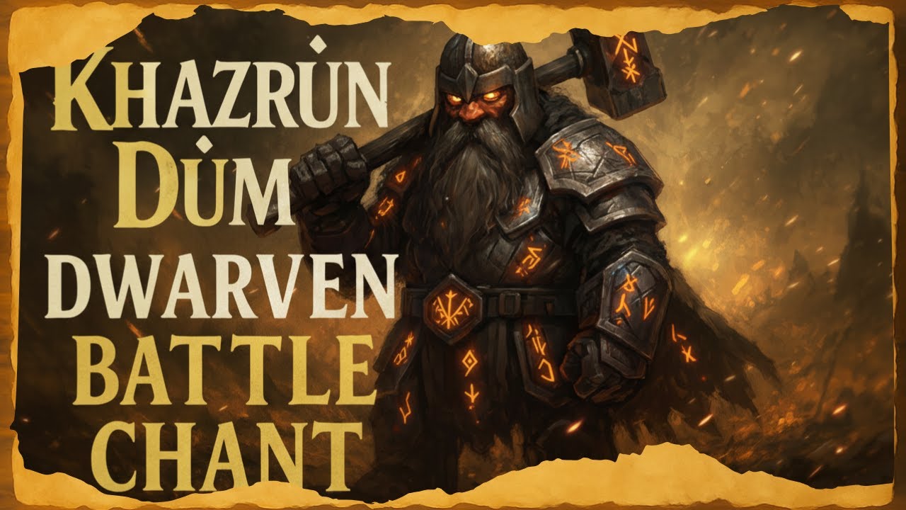 Khazrûn Dûm ⚒️ | Dwarven Battle Chant & Epic Fantasy War Music [Codex Page]