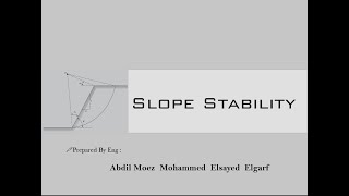 Introduction - Slope Stability Analysis part 1