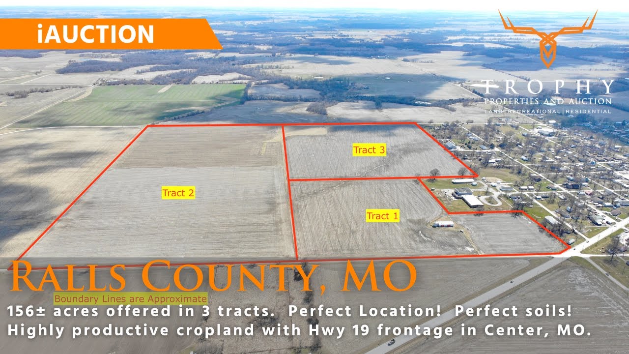 Ralls County, MO 156± Acres FARMLAND For Sale at Auction Trophy