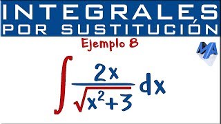 Integración por sustitución | Ejemplo 8 | Raíz en el denominador