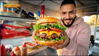 Street Food in Marrakech: The Best Burger in Marrakech - Part 1! 🇲🇦🍔