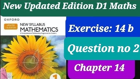 Exercise 14b question 2, d1 updated edition, | statistical data | ex 14b q2 d1 updated edition