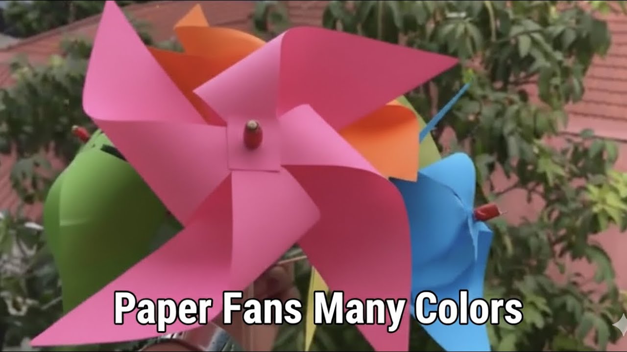 Colorful Paper Fan Making – So Satisfying to Watch!