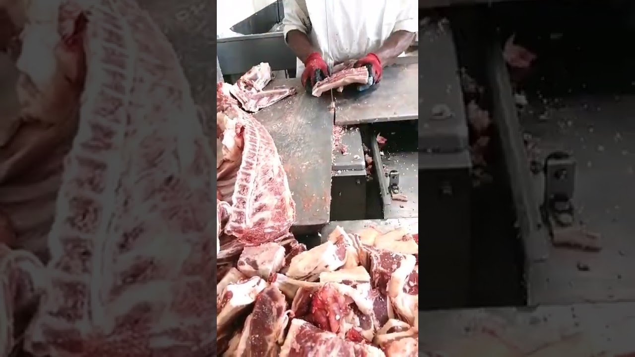 Meat Cutting Skill With Machine 