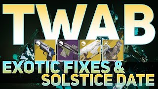 Exotic Fixes, Solstice of Heroes Date, & Iron Banner Returning (This Week at Bungie) | Destiny 2