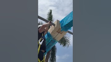 GLT FRAME 10 Mass timber frames metal fastening structures installing. #chill #woodworking