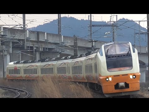 ﾃｽﾄ『E653系U101編成・臨時快速列車(送り込み回送)』2021/2/20(JR東北本線・東福島駅～伊達駅｢志和田踏切｣) ※ 福島県沖大地震による東北新幹線不通に伴う救済臨時列車。